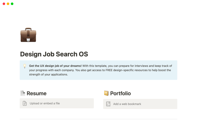 Design Job Search OS