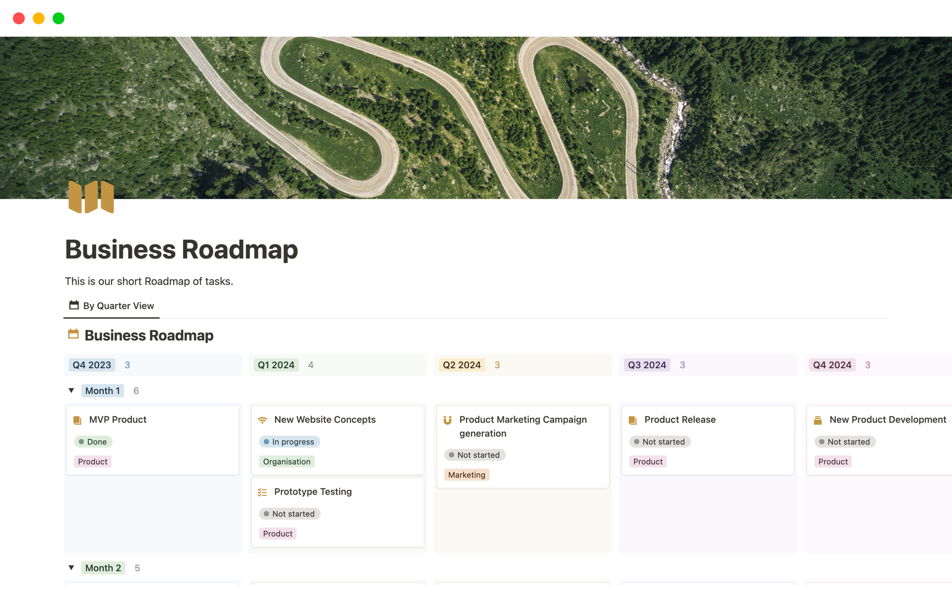 Unlock Seamless Business Planning with our Notion Business & Company Roadmap!