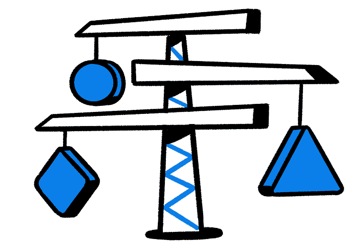 건축 스캐폴딩 일러스트