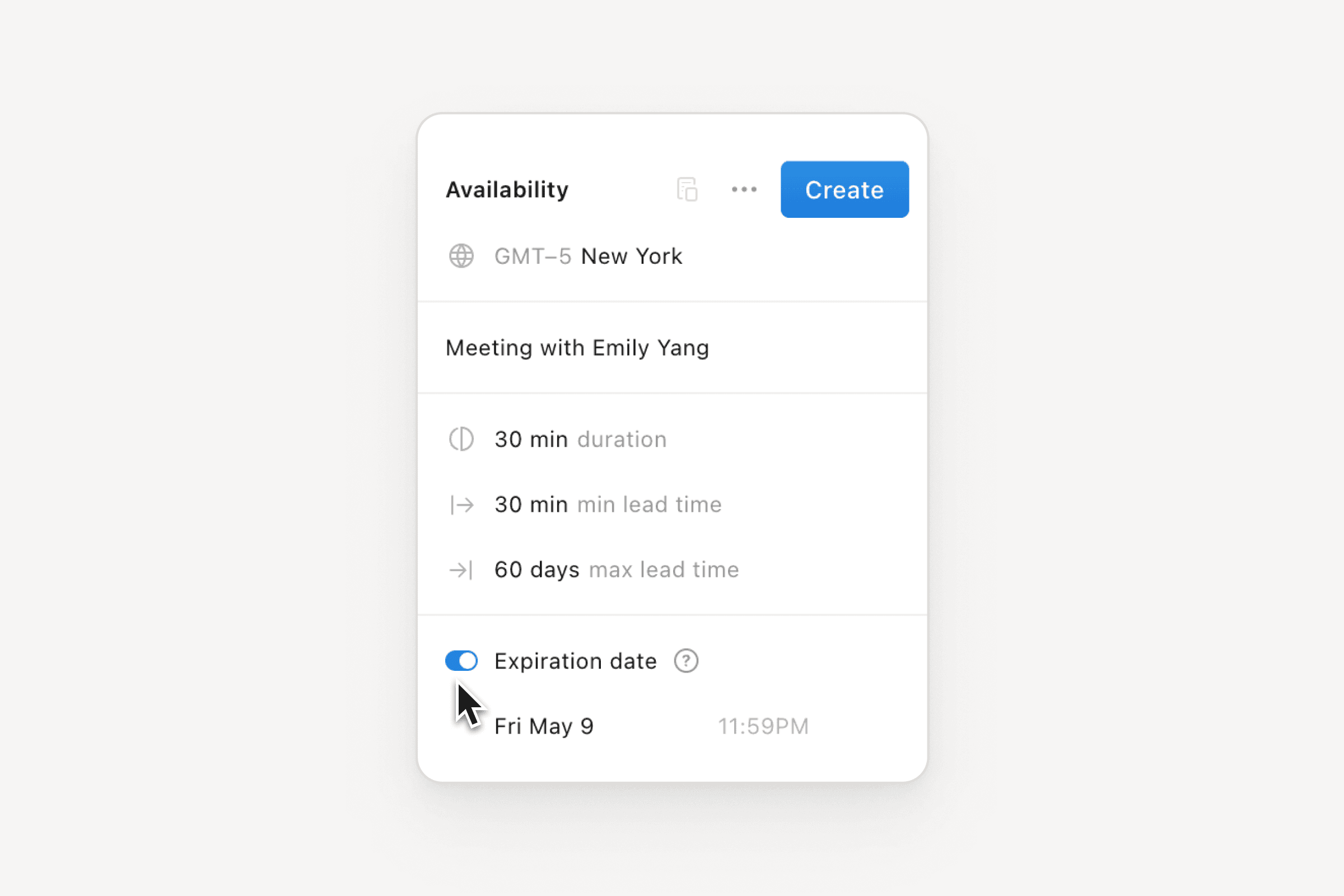 configuración de calendario