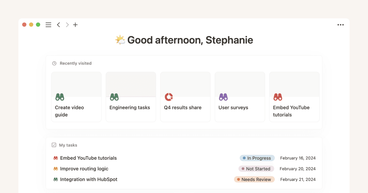 작업 데이터베이스로 할 일을 한 곳에서 관리하기