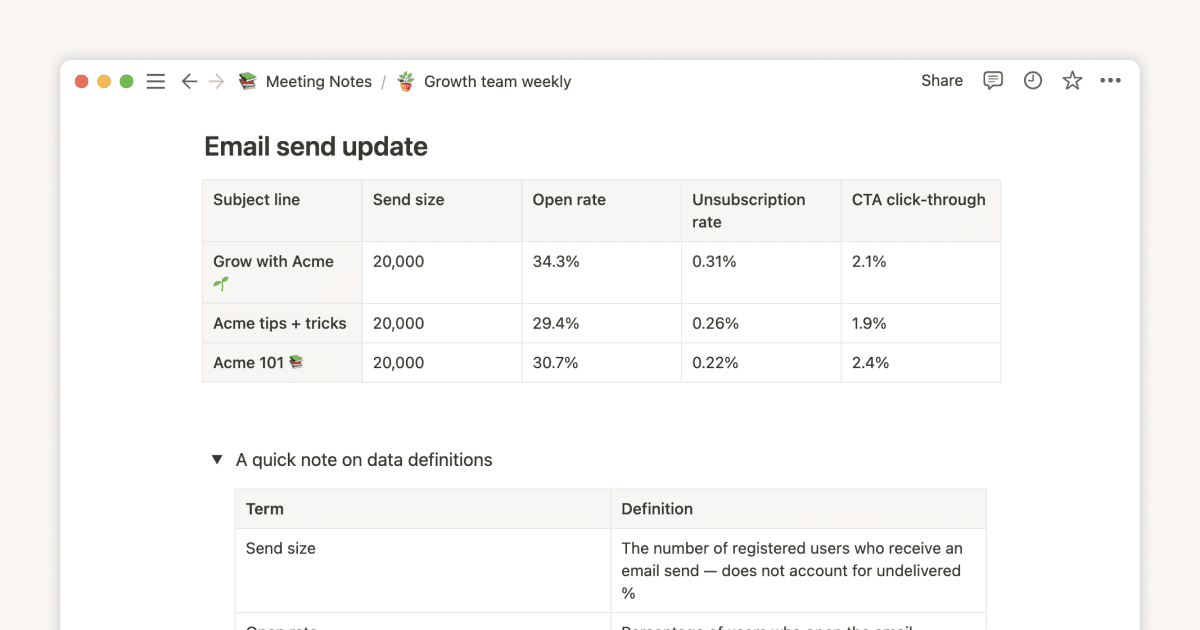 So nutzt du einfache Tabellen bei Notion am besten (und so nicht)