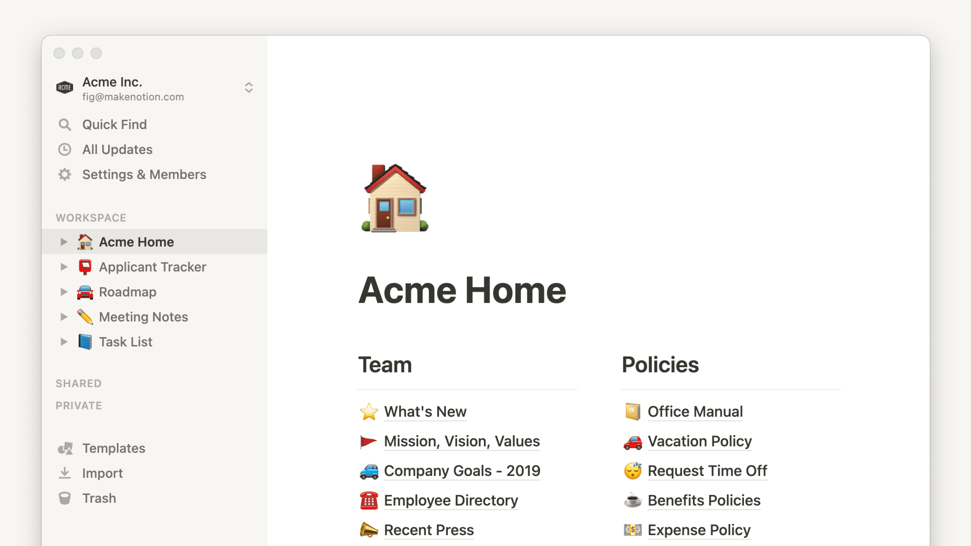 L’application de bureau Notion ─ bannière