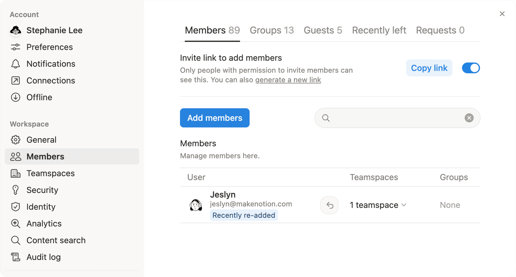 hc: restore user's content and access