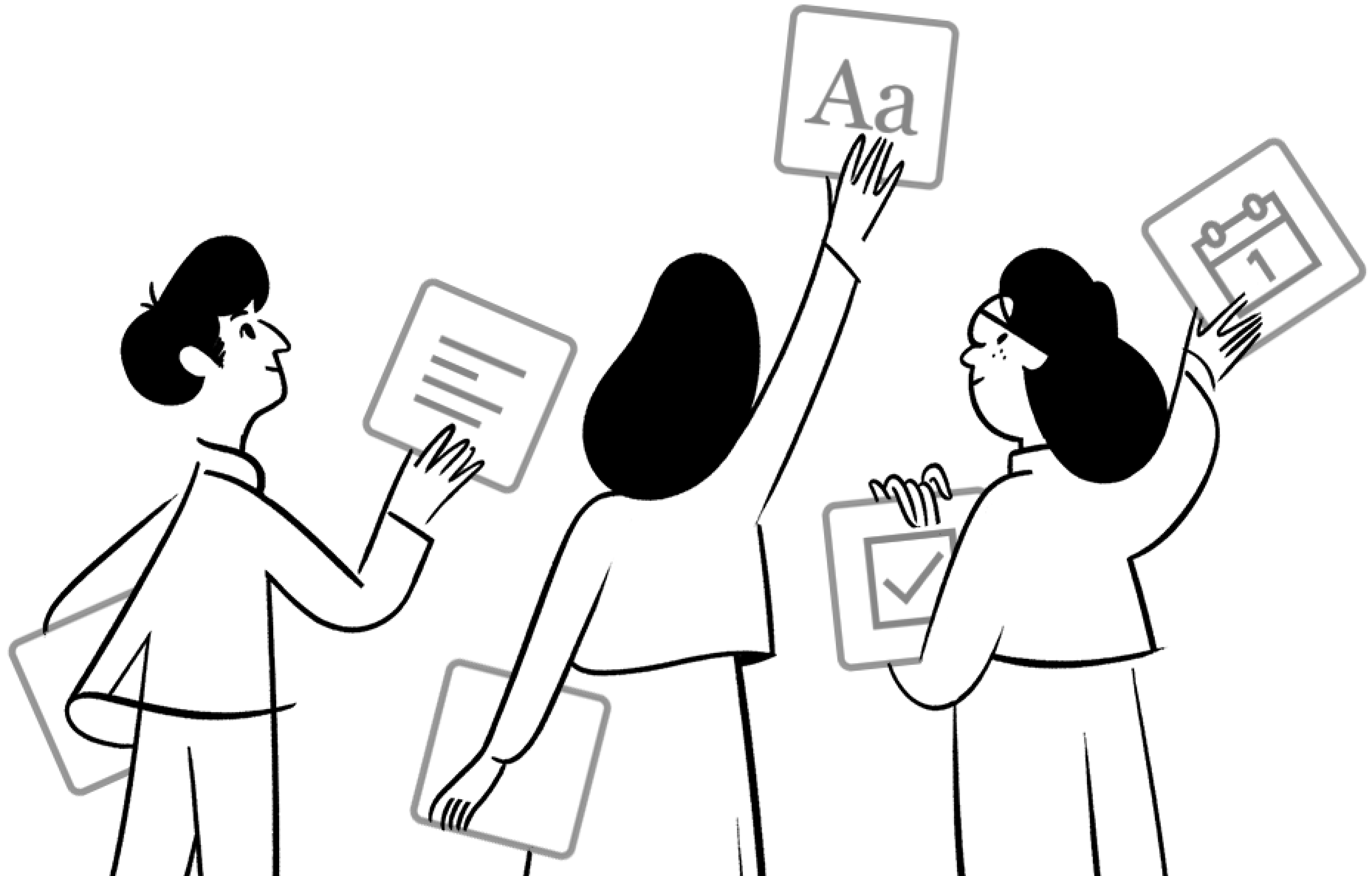 Hero - Pessoas segurando cartões