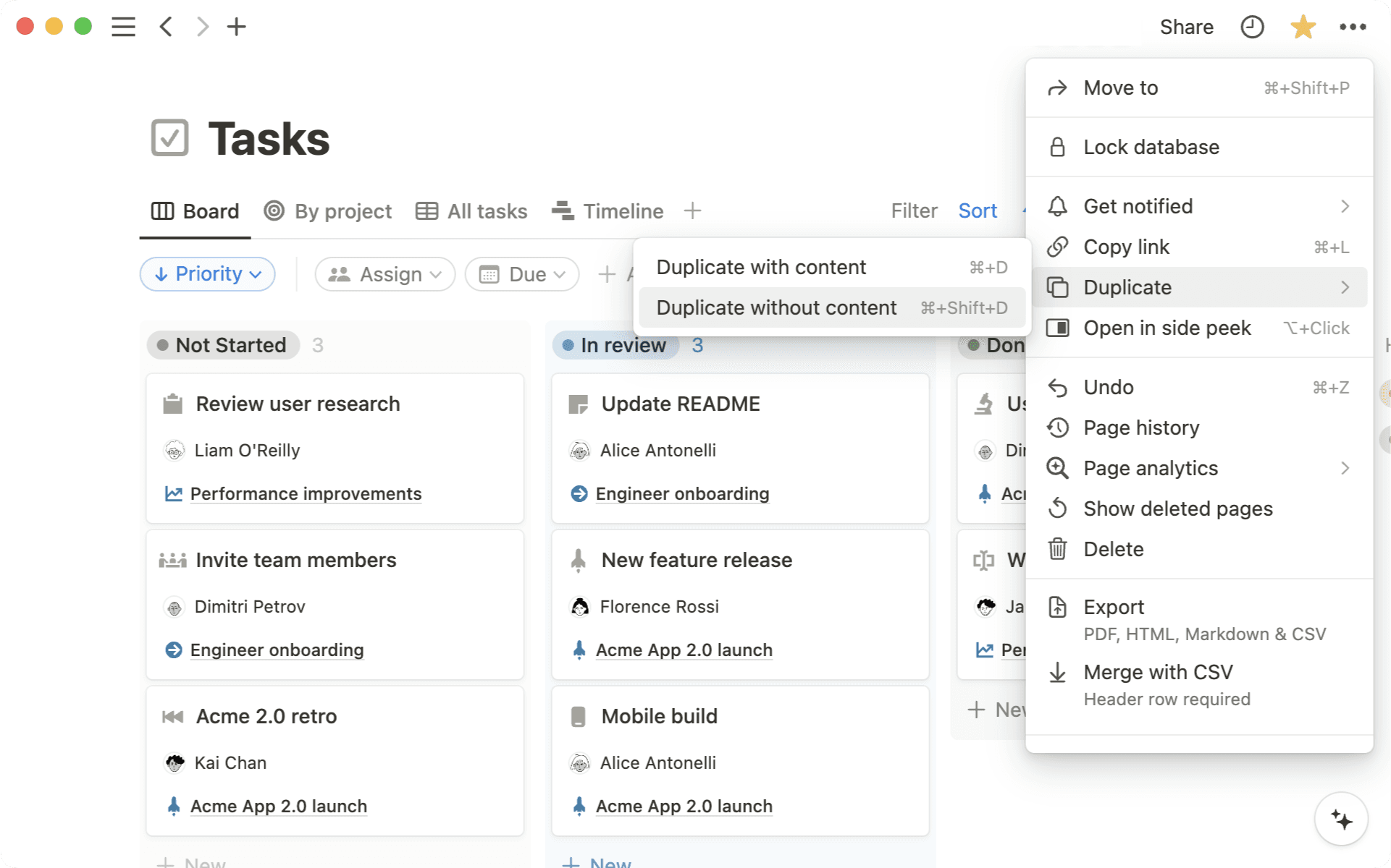 duplicar sin contenido