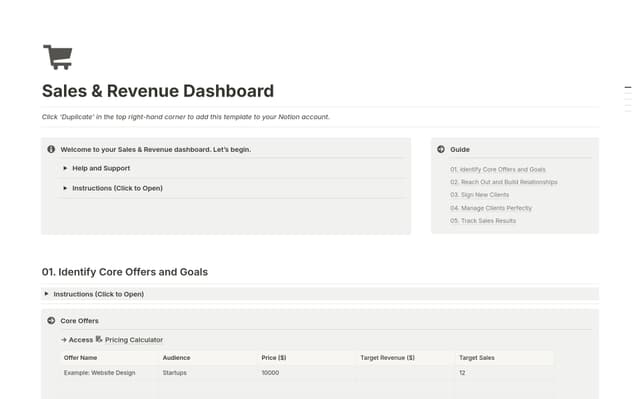 Sales & Revenue Dashboard
