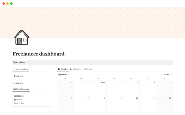 Freelancer dashboard