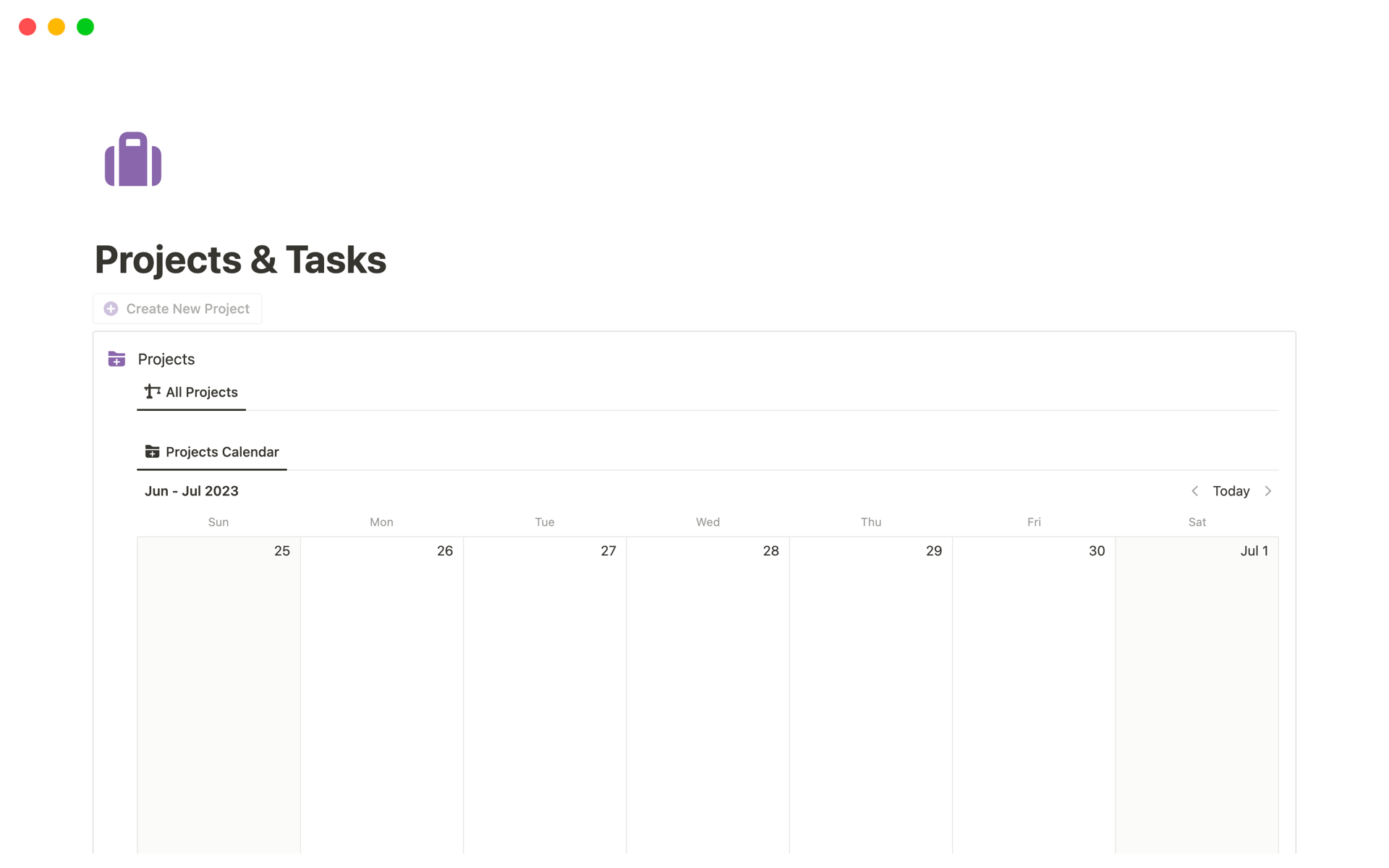 A template preview for Seamless Projects