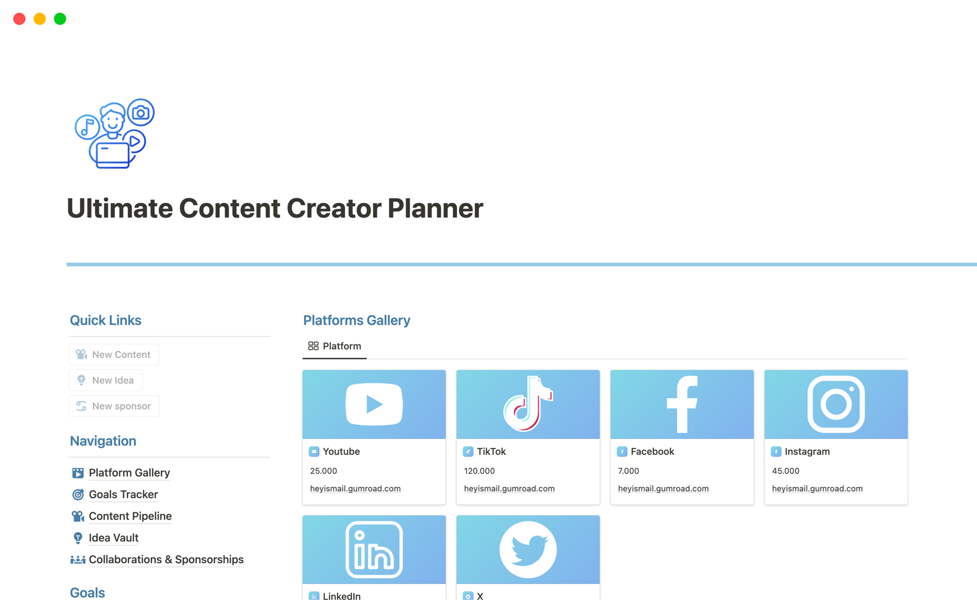 Ultimate Content Creator Planner 