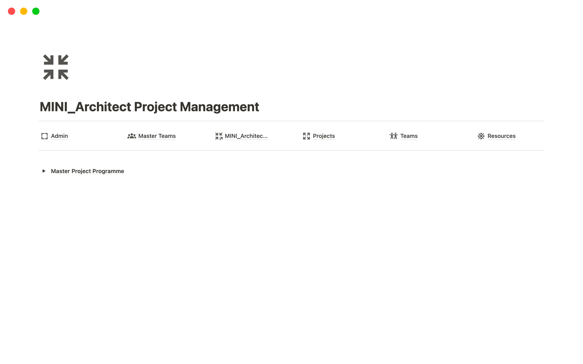 The MINI Template: Simplifying Architectural Project Management