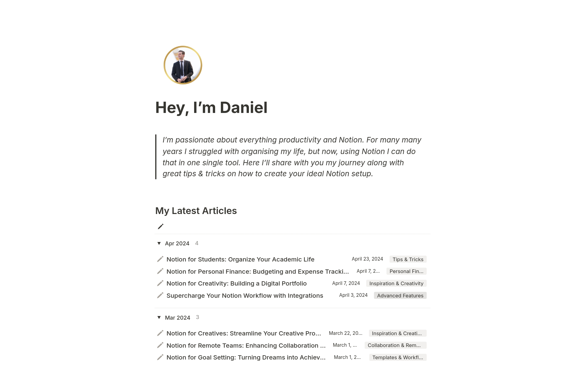 A template preview for Limitless Simple Blog