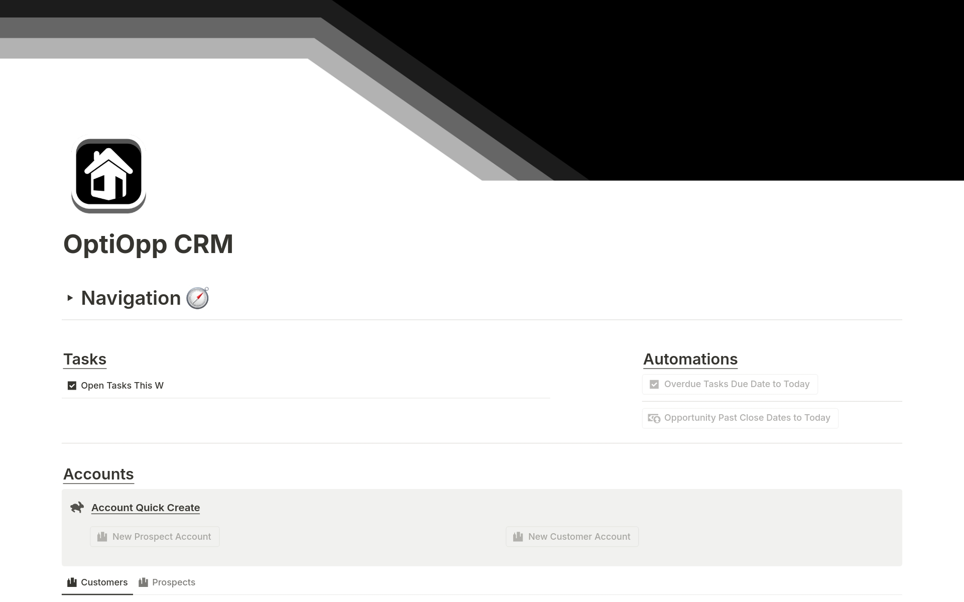 A template preview for OptiOpp CRM