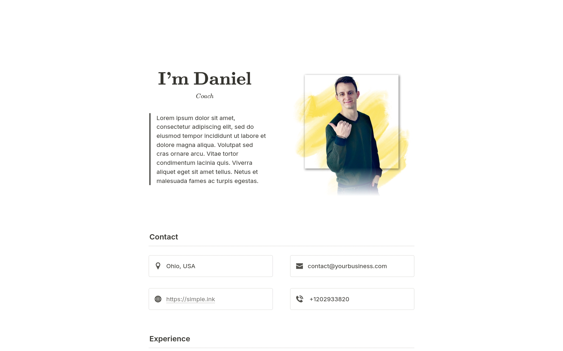 A template preview for Aesthetic CV/Resume 3