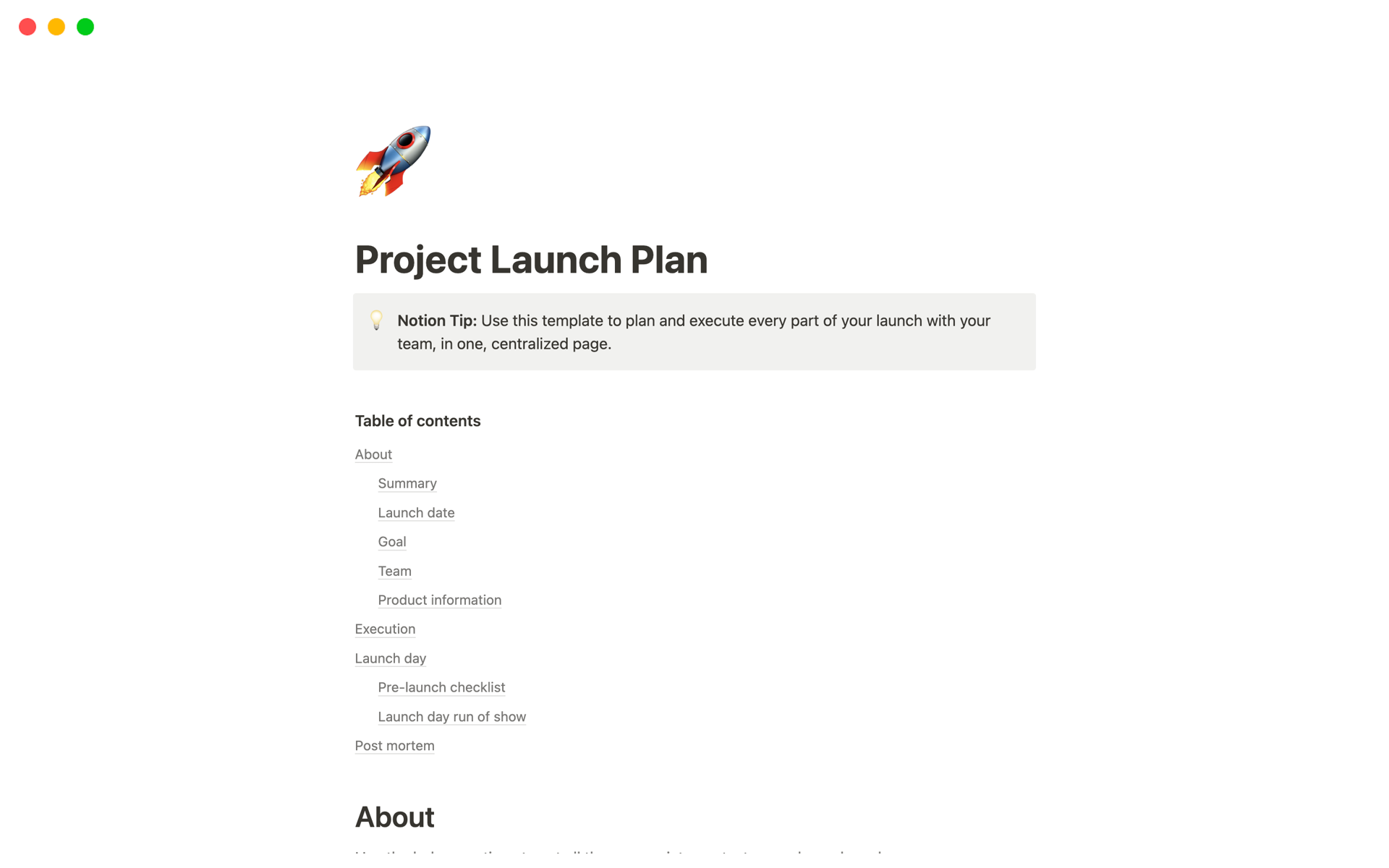 Navigate your project launch seamlessly with our comprehensive Project Launch Plan template.