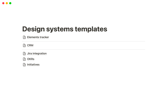 Elements tracker