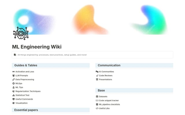 Machine Learning Engineering Wiki